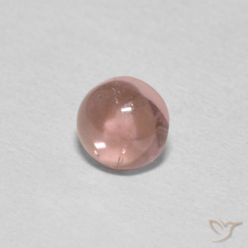 0.47 ct Pink Tourmaline Stone, Natural Tourmaline in Round Cabochon Shape for Sale
