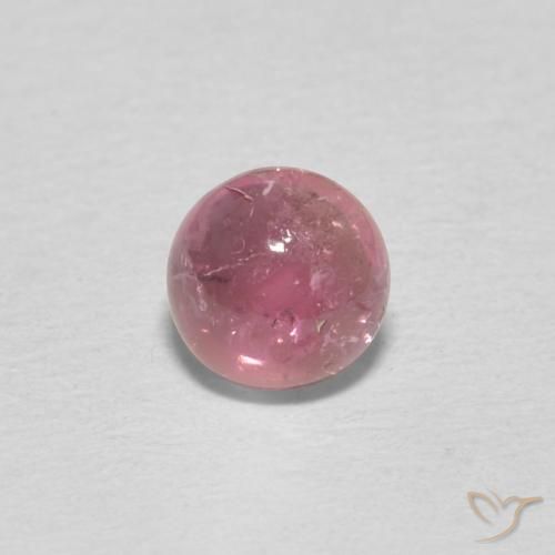 0.51ct Natural Medium Magenta Tourmaline, Round, Transparent