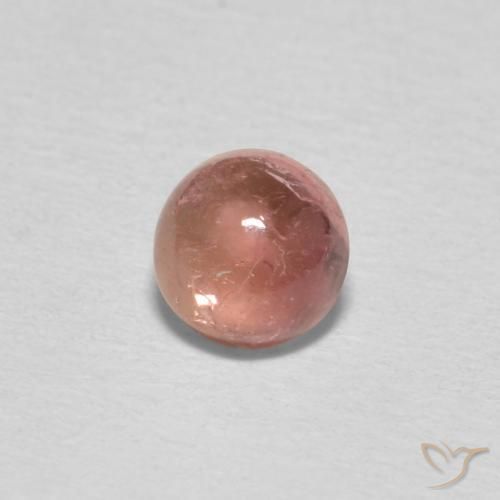 0.54 ct Pink Tourmaline Stone, Natural Tourmaline in Round Cabochon Shape for Sale