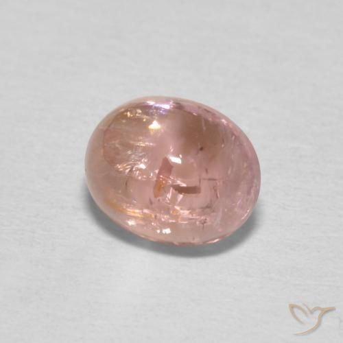 0.98 ct Pink Tourmaline Stone, Natural Tourmaline in Oval Cabochon Shape for Sale
