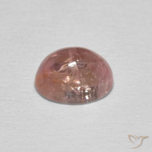 Tourmaline Gemstone in 6.5 x 5.2 mm Size for Sale, Tourmaline Stone in Salmon Pink Color