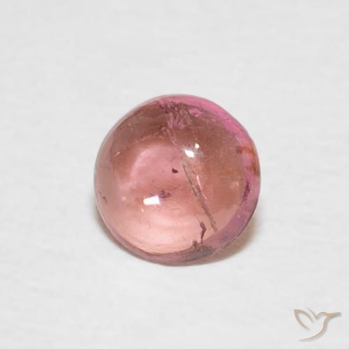 0.41 ct Pink Tourmaline Stone, Natural Tourmaline in Round Cabochon Shape for Sale