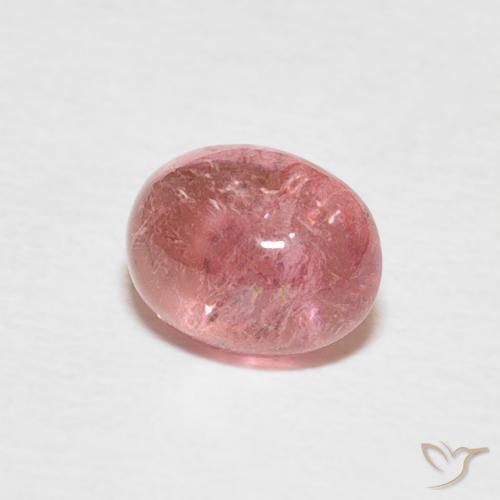 0.85 ct Pink Tourmaline Stone, Natural Tourmaline in Oval Cabochon Shape for Sale