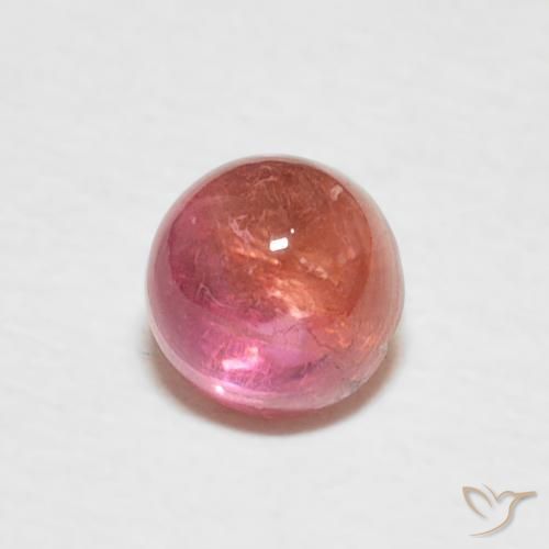 0.73 ct Pink Tourmaline Stone, Natural Tourmaline in Round Cabochon Shape for Sale