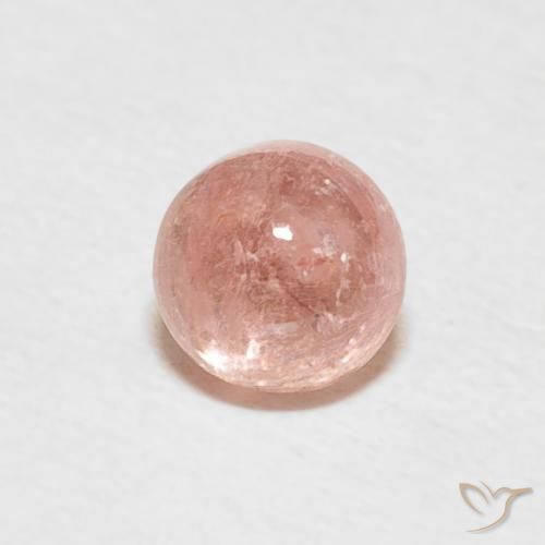 0.65 ct Pink Tourmaline Stone, Natural Tourmaline in Round Cabochon Shape for Sale