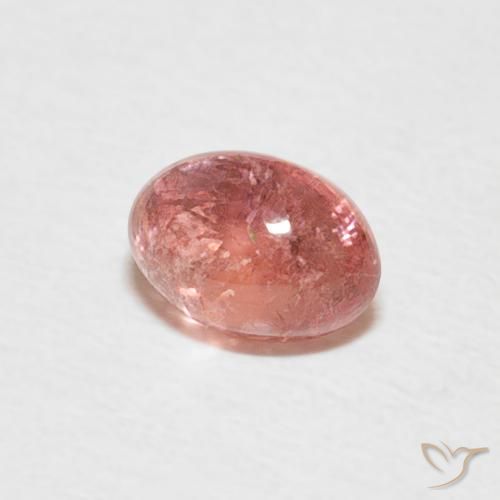 0.62 ct Pink Tourmaline Stone, Natural Tourmaline in Oval Cabochon Shape for Sale