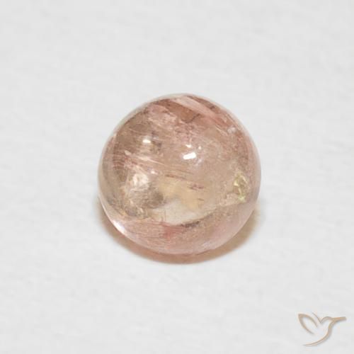 0.59 ct Pink Tourmaline Stone, Natural Tourmaline in Round Cabochon Shape for Sale