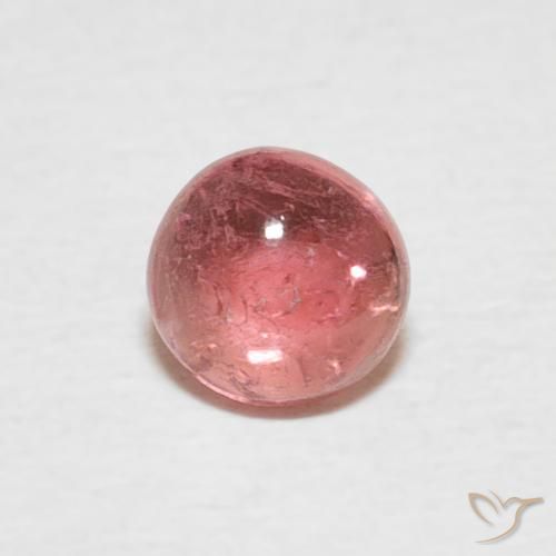 0.59ct Natural Fruit Punch Red Tourmaline, Round, Transparent