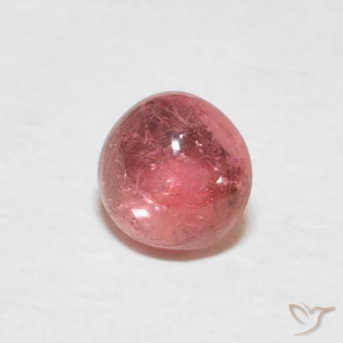 0.59 ct Pink Tourmaline Stone, Natural Tourmaline in Round Cabochon Shape for Sale