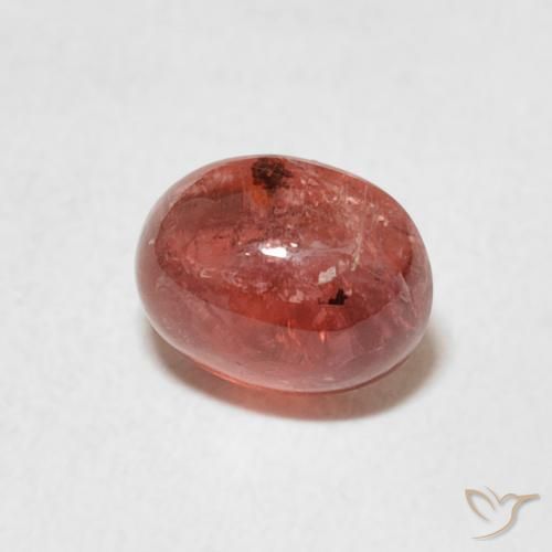 1.36 ct Red Tourmaline Stone, Natural Tourmaline in Oval Cabochon Shape for Sale
