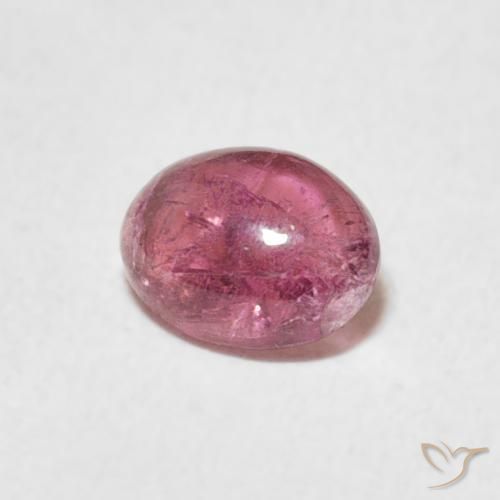 0.65 ct Pink Tourmaline Stone, Natural Tourmaline in Oval Cabochon Shape for Sale