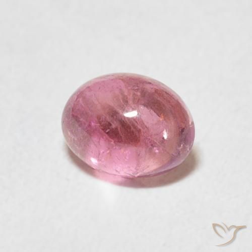 0.81 ct Pink Tourmaline Stone, Natural Tourmaline in Oval Cabochon Shape for Sale