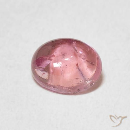 1.08 ct Pink Tourmaline Stone, Natural Tourmaline in Oval Cabochon Shape for Sale