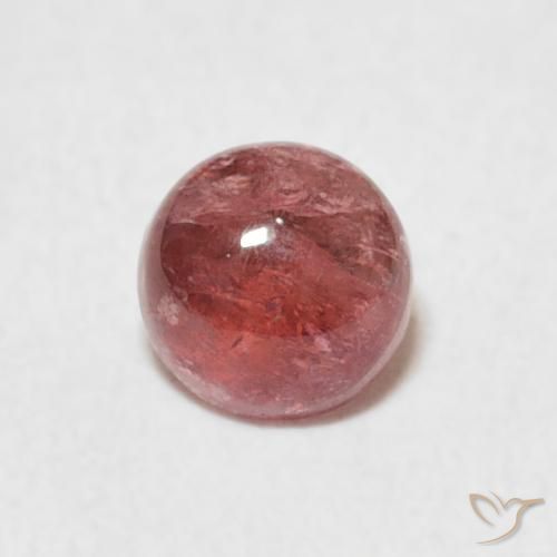 0.60ct Natural Dark Pink Tourmaline, Round, Transparent