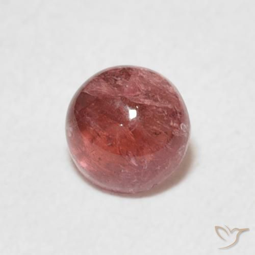 0.60 ct Pink Tourmaline Stone, Natural Tourmaline in Round Cabochon Shape for Sale