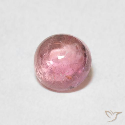 0.56 ct Pink Tourmaline Stone, Natural Tourmaline in Round Cabochon Shape for Sale