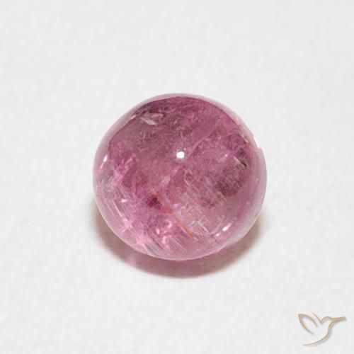 0.77 ct Pink Tourmaline Stone, Natural Tourmaline in Round Cabochon Shape for Sale
