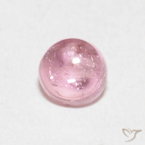 0.37 ct Pink Tourmaline Stone, Natural Tourmaline in Round Cabochon Shape for Sale