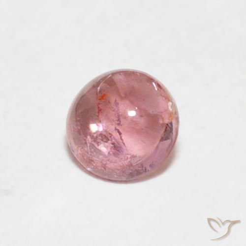 0.45 ct Pink Tourmaline Stone, Natural Tourmaline in Round Cabochon Shape for Sale