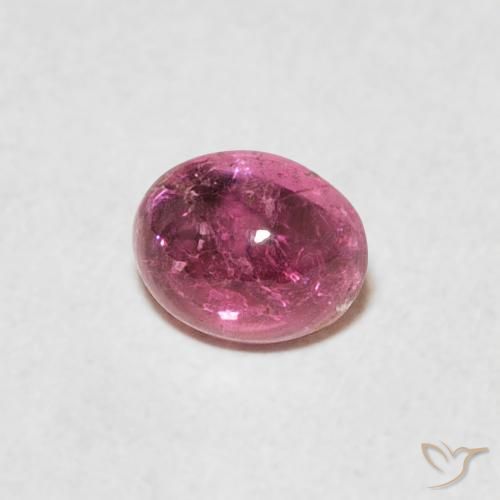 0.78 ct Pink Tourmaline Stone, Natural Tourmaline in Oval Cabochon Shape for Sale