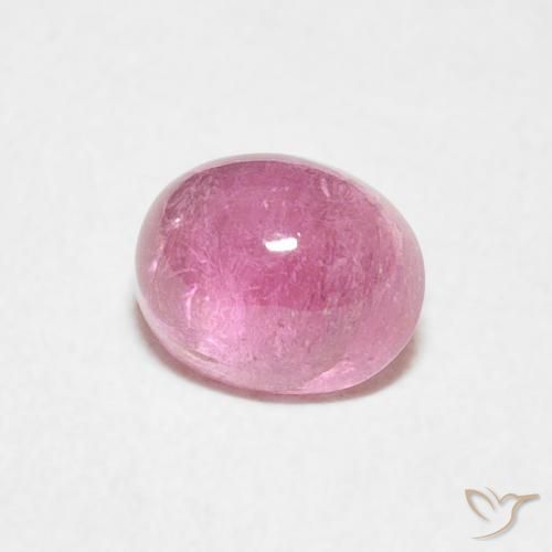 0.84 ct Pink Tourmaline Stone, Natural Tourmaline in Oval Cabochon Shape for Sale