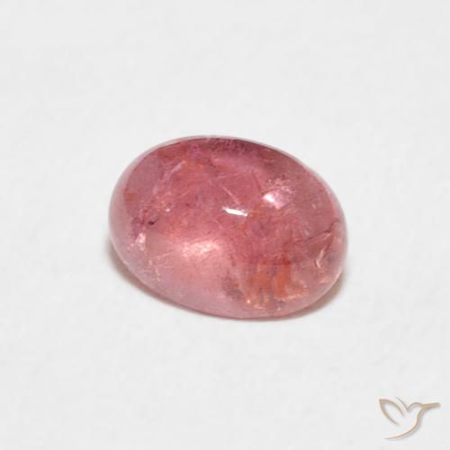 0.73 ct Pink Tourmaline Stone, Natural Tourmaline in Oval Cabochon Shape for Sale