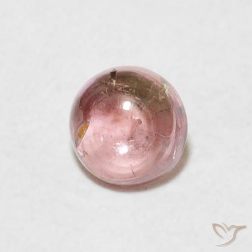 0.61 ct Pink Tourmaline Stone, Natural Tourmaline in Round Cabochon Shape for Sale