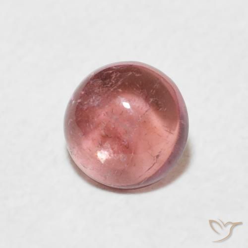 0.61 ct Pink Tourmaline Stone, Natural Tourmaline in Round Cabochon Shape for Sale