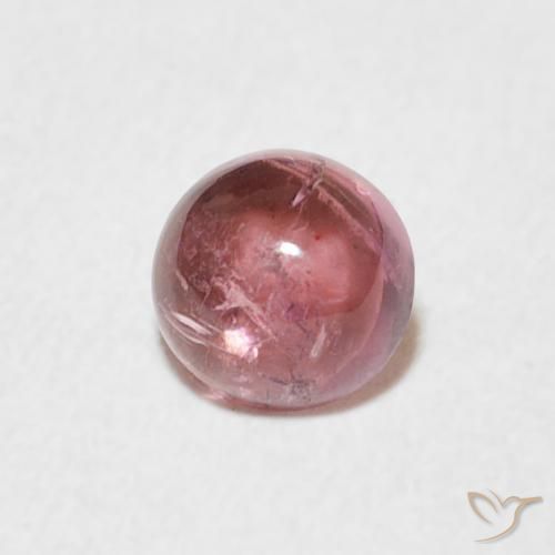 0.55 ct Pink Tourmaline Stone, Natural Tourmaline in Round Cabochon Shape for Sale