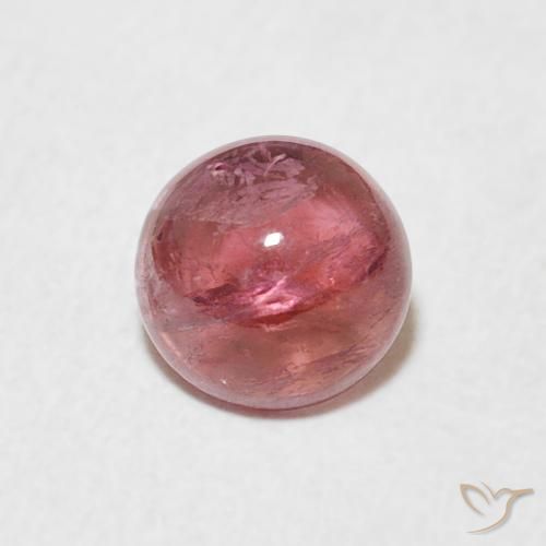 0.91ct Natural Fruit Punch Red Tourmaline, Round, Transparent