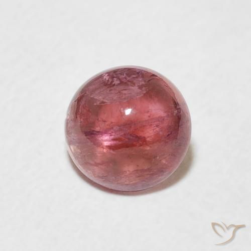 0.91 ct Pink Tourmaline Stone, Natural Tourmaline in Round Cabochon Shape for Sale