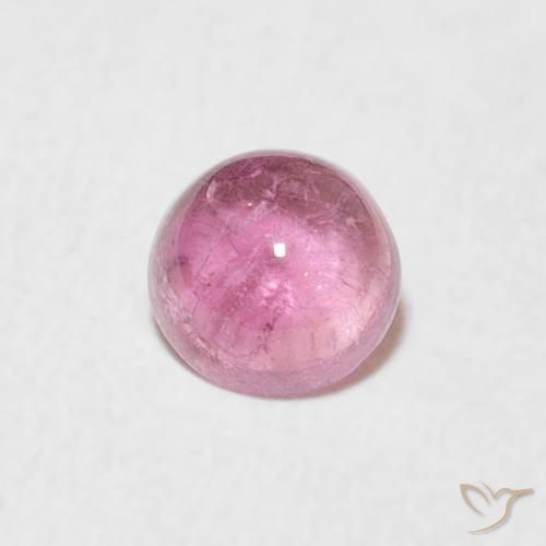 0.47 ct Pink Tourmaline Stone, Natural Tourmaline in Round Cabochon Shape for Sale