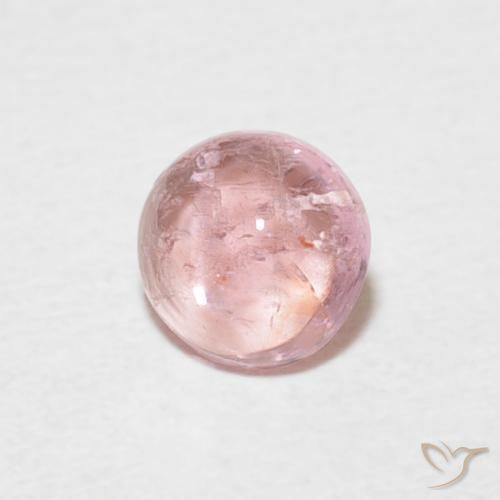 0.48 ct Pink Tourmaline Stone, Natural Tourmaline in Round Cabochon Shape for Sale