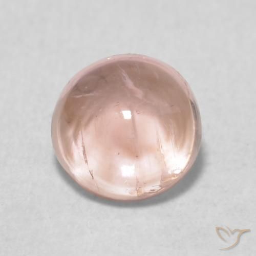 0.70ct Natural Earthy Pink Tourmaline, Round, Transparent