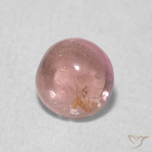 0.51 ct Pink Tourmaline Stone, Natural Tourmaline in Round Cabochon Shape for Sale