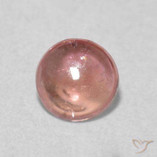 0.40ct Natural Orange Pink Tourmaline, Round, Transparent