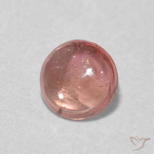0.40 ct Pink Tourmaline Stone, Natural Tourmaline in Round Cabochon Shape for Sale