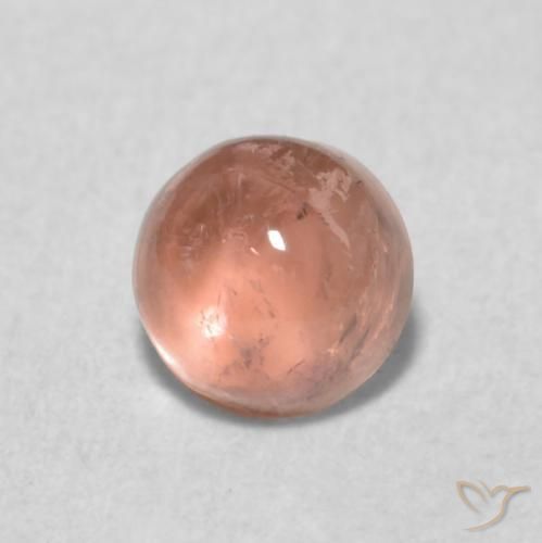 0.65 ct Pink Tourmaline Stone, Natural Tourmaline in Round Cabochon Shape for Sale