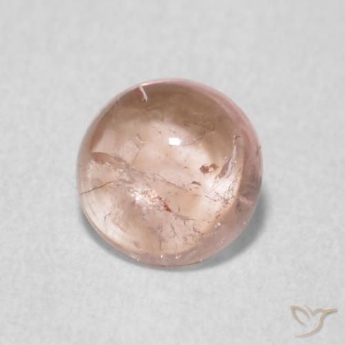 0.49 ct Pink Tourmaline Stone, Natural Tourmaline in Round Cabochon Shape for Sale
