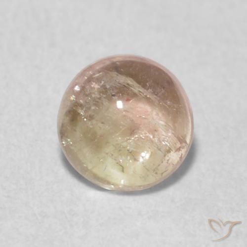 0.49ct Natural Orange Pink Tourmaline, Round, Transparent