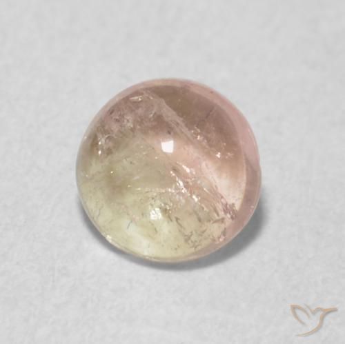 0.49 ct Pink Tourmaline Stone, Natural Tourmaline in Round Cabochon Shape for Sale