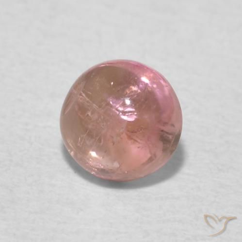 0.53ct Natural Light Rose Pink Tourmaline, Round, Transparent