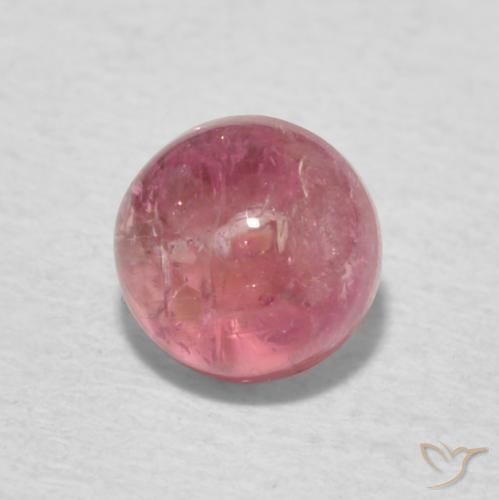 0.74 ct Pink Tourmaline Stone, Natural Tourmaline in Round Cabochon Shape for Sale