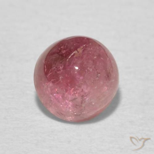 0.80ct Natural Intense Pink Tourmaline, Round, Transparent, Photo A