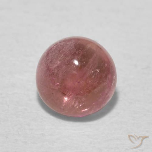 0.59ct Natural Orange Pink Tourmaline, Round, Transparent