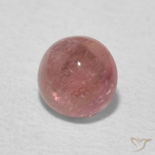 0.59 ct Pink Tourmaline Stone, Natural Tourmaline in Round Cabochon Shape for Sale