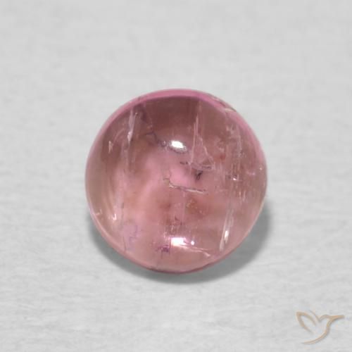 0.54ct Natural Medium Pink Tourmaline, Round, Transparent
