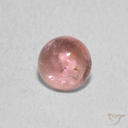 0.82 ct Pink Tourmaline Stone, Natural Tourmaline in Round Cabochon Shape for Sale