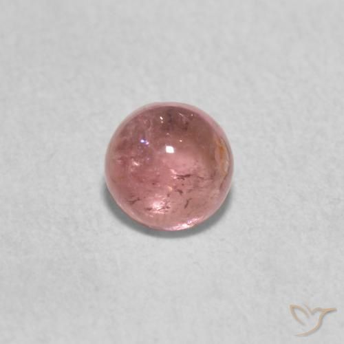 0.60ct Natural Light Rose Pink Tourmaline, Round, Transparent