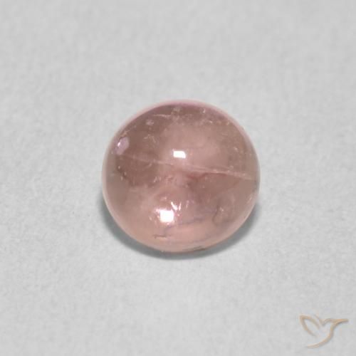 0.85ct Natural Earthy Pink Tourmaline, Round, Transparent